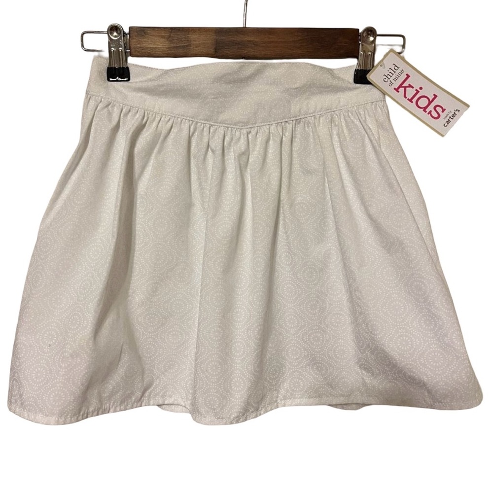 NWT adorable Carter's Child of Mine white patterned summer skirt size 8